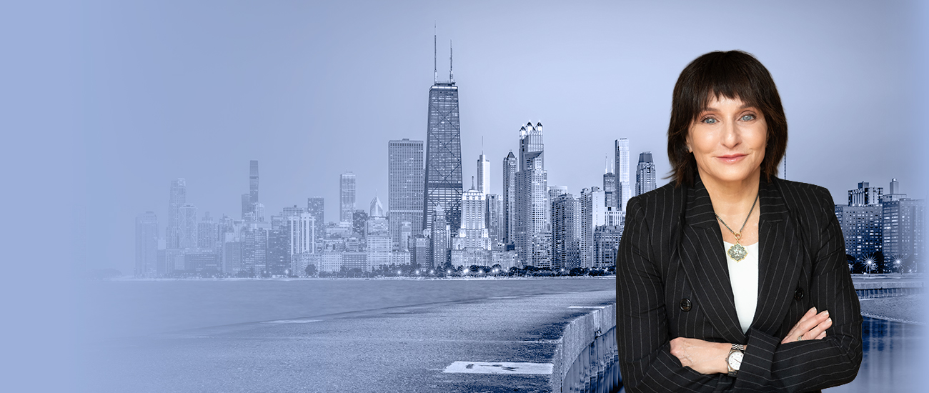 Photo of Jacqueline Jacobson in front of skyline